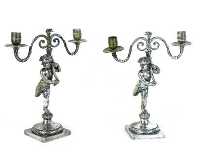Coppia di Candelabri in Argento