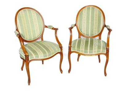 Coppia di Poltroncine in Noce