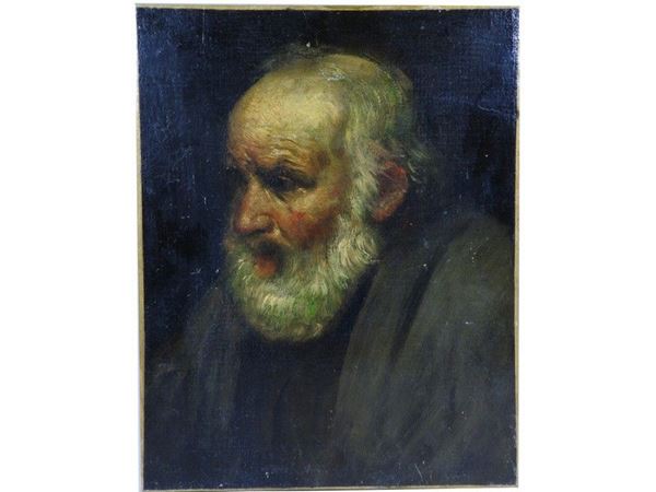 Tuscan School of late 19th Century, Portrait of a Man with Beard