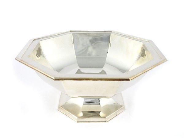 Large Silver-plated Pedestal Bowl