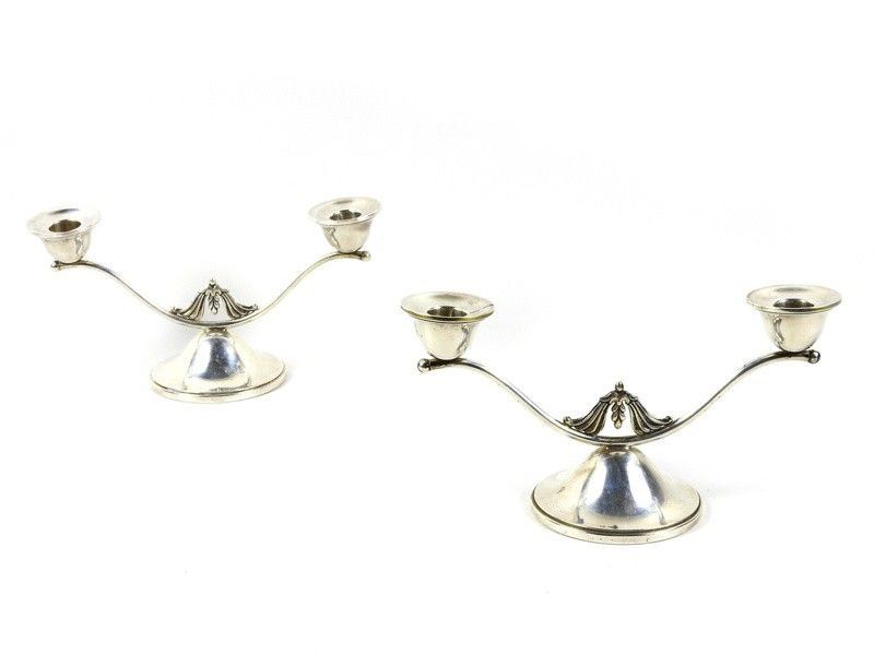 Coppia di Candelabri in Argento Sterling