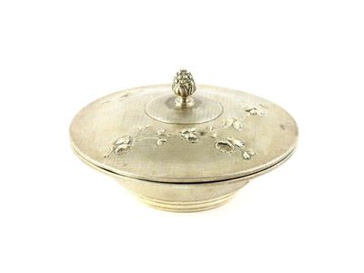Scatola in Argento di Forma Rotonda