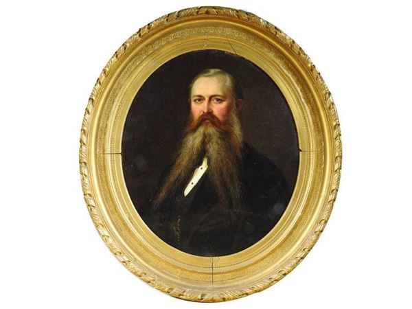 German School of second half of 19th Century, Portrait of a Gentleman with Beard