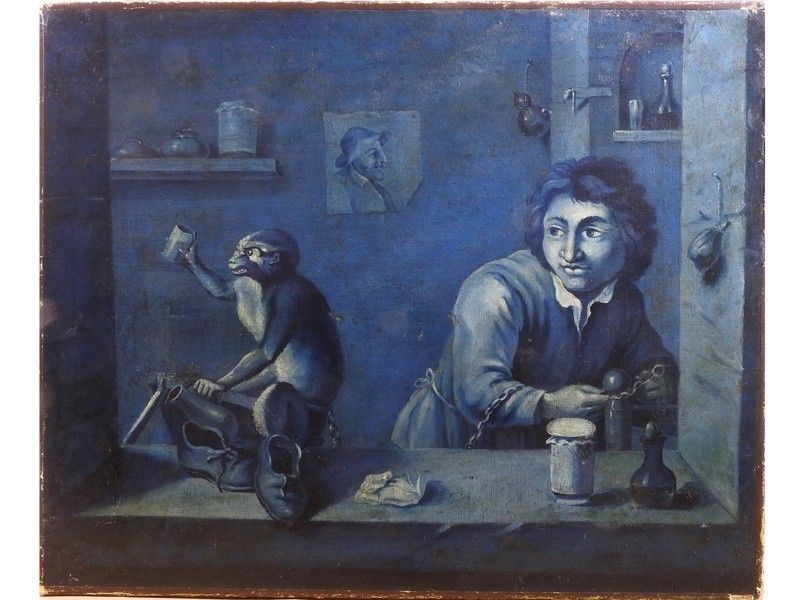 Scena D'interno con Scimmia