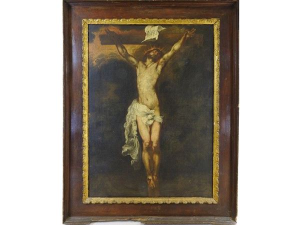 Genoese School of 17th/18th Century, Cruficied Christ