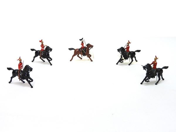 Five Hand Painted Toy Soldiers
