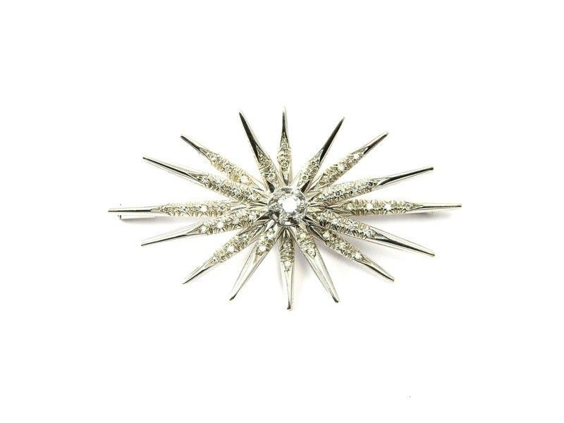 Spilla in Oro Bianco e Diamanti