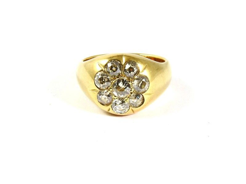 Anello in Oro Giallo e Diamanti