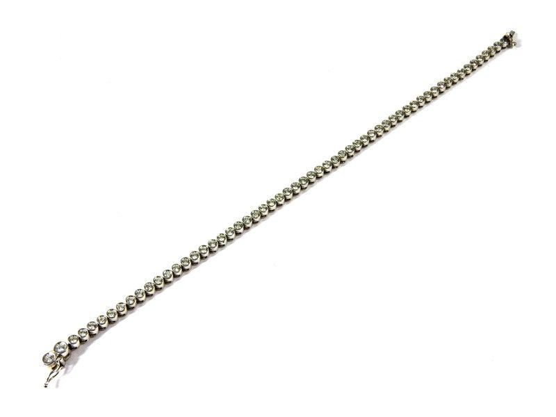 Bracciale Tennis in Oro Bianco e Diamanti