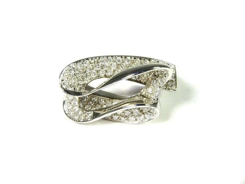Anello di Design in Oro Bianco e Diamanti