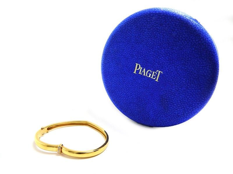 Bracciale Rigido in Oro Giallo e Diamanti