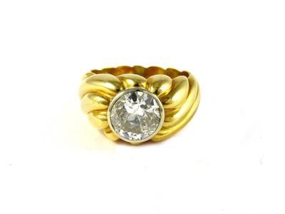 Anello in Oro Giallo e Diamante