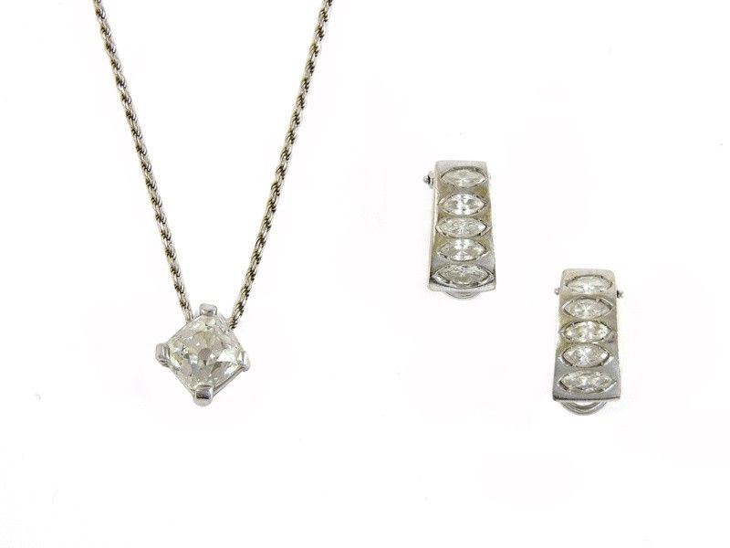 Parure in Oro Bianco e Diamanti