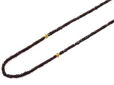 Lunga Collana in Granato Sfaccettato