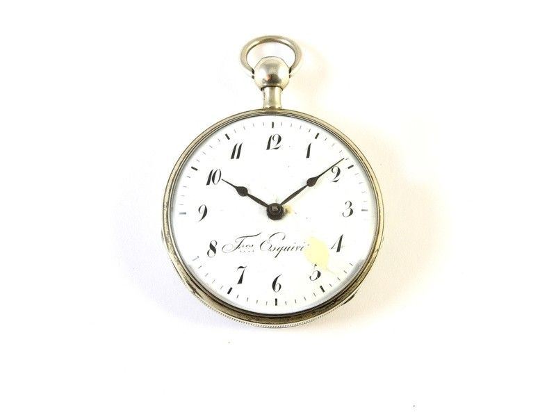 Orologio da Tasca in Argento Dorato a Doppia Cassa