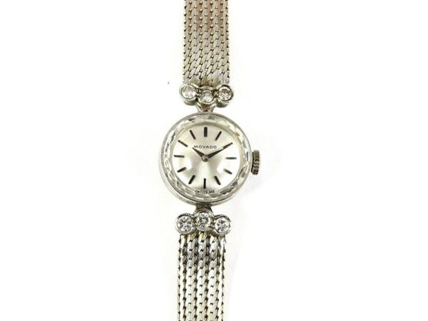 Manual white gold and diamonds lady's wristwatch