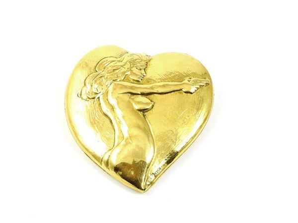 Virgo zodiac sign yellow gold and ivory jewel-sculpture