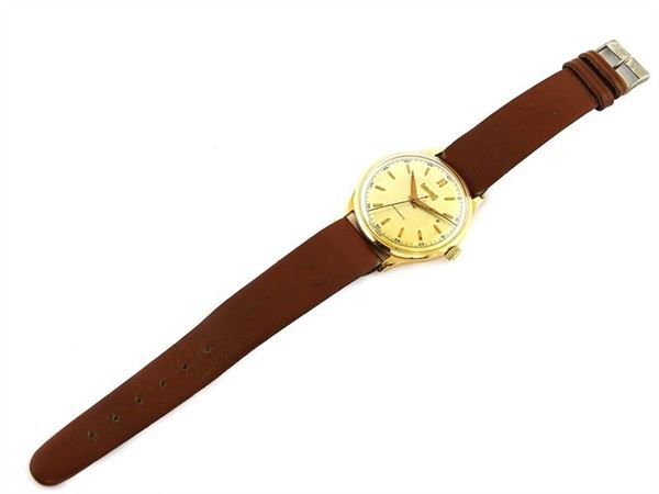 Automatic movement yellow gold gentleman's wristwatch