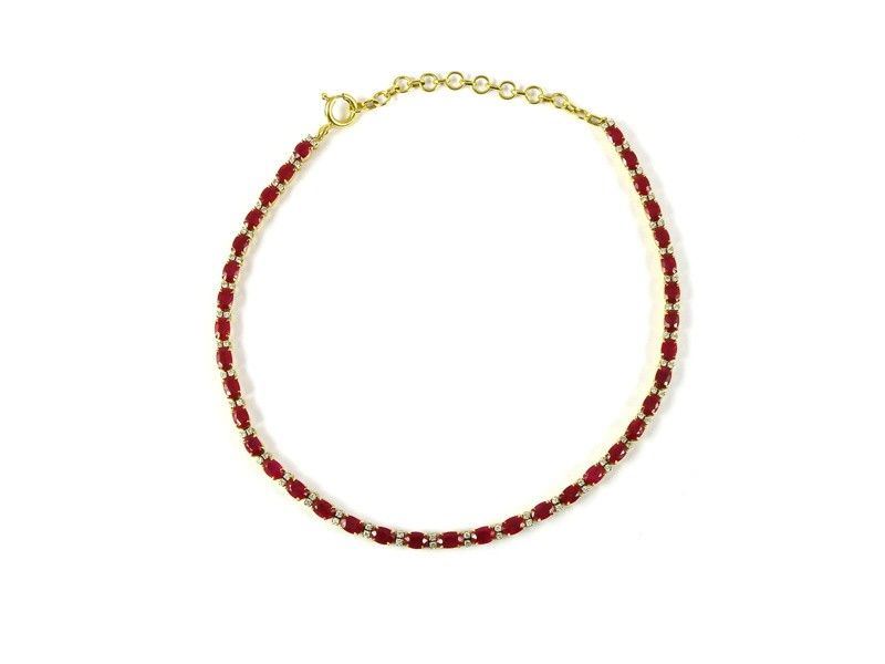 Collier De Chien in Oro Giallo, Rubini e Diamanti