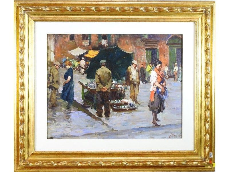 Scena di Mercato con Personaggi