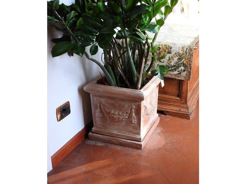 Coppia di Vasi Quadrati Terracotta