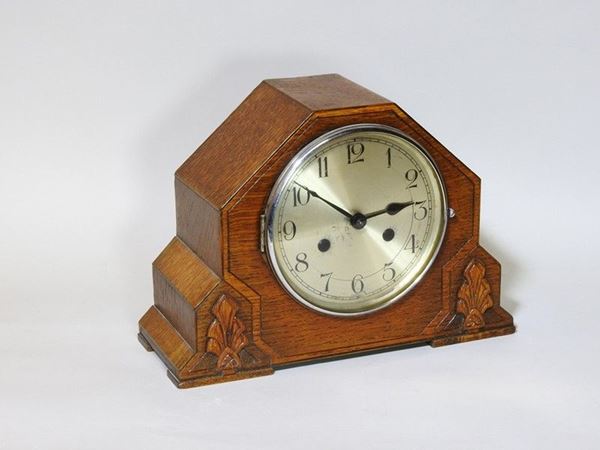 Oak Mantel Clock, 20th Century