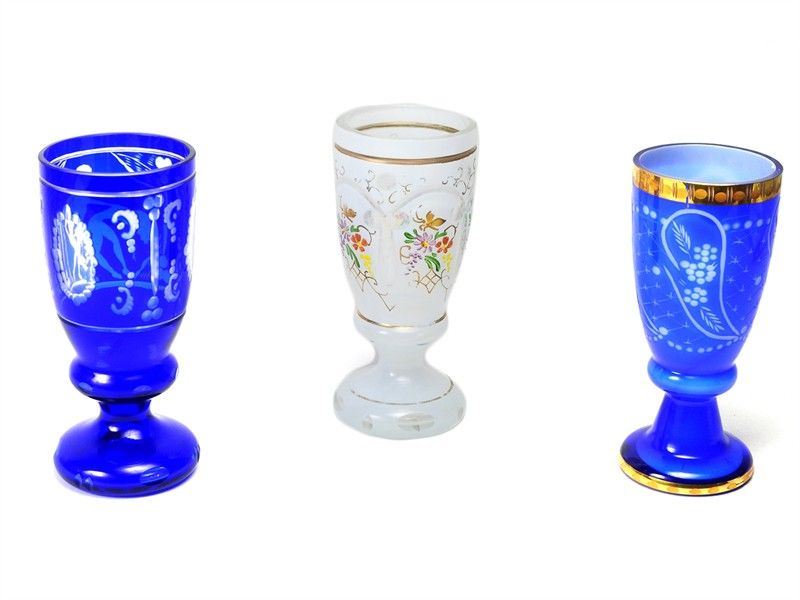 Tre Calici da Collezione in Cristallo