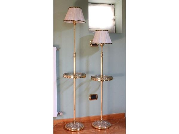 Pair of Brass Floor Lamps