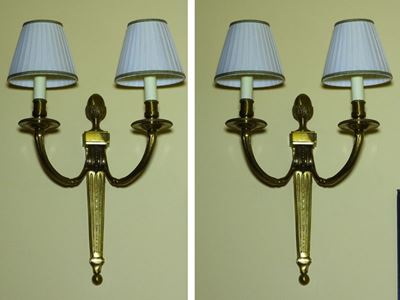 Coppia di Appliques in Bronzo Dorato