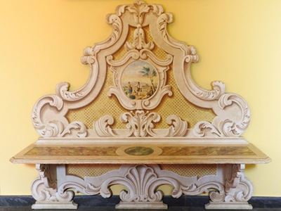 Panchina Pensile da Ingresso in Legno Laccato