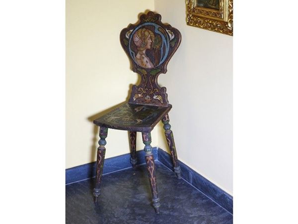Painted Oak Chair, late 19th/early 20th Century"