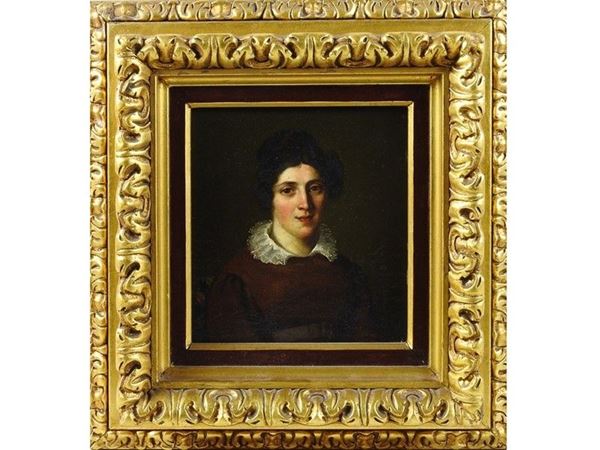 Tuscan School of late 19th Century, Portrait of a Woman, oil on panel
