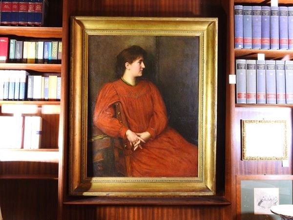 German School of early 20th Century, Portrait of Bella Schmidt-Wehl, oil oin canvas