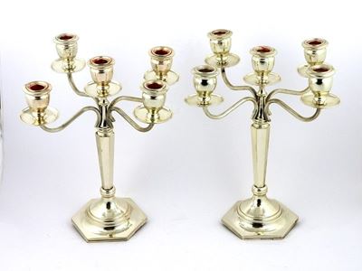 Coppia di Candelabri in Argento