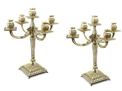 Coppia di Candelabri in Argento