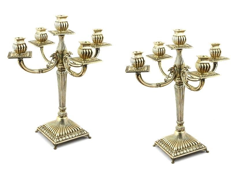 Coppia di Candelabri in Argento