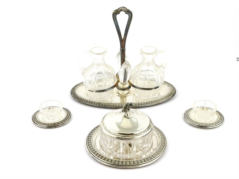 Set da Tavola in Cristallo e Argento