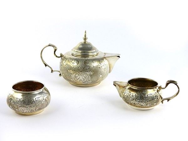 Silver Solitaire Tea Set