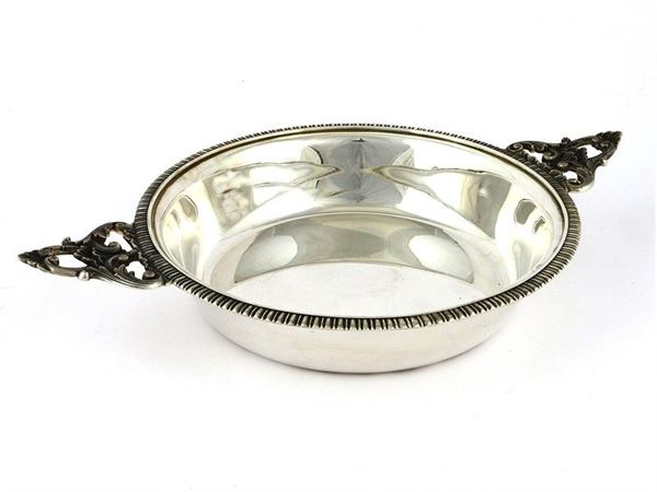 Round Silver Serving Dish