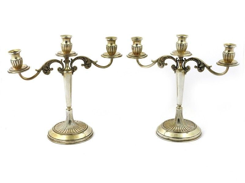 Coppia di Candelabri in Argento