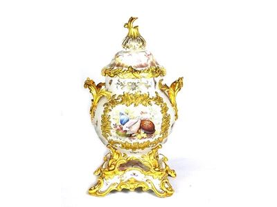 Grande Vaso Biansato in Porcellana Policroma