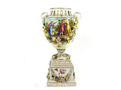 Vaso in Porcellana Policroma