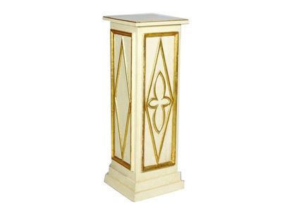 Base per Sculture in Legno Laccato Bianco