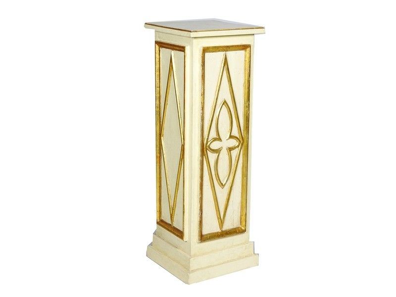 Base per Sculture in Legno Laccato Bianco