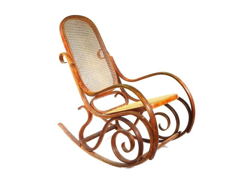 Sedia a Dondolo in Faggio Curvato
