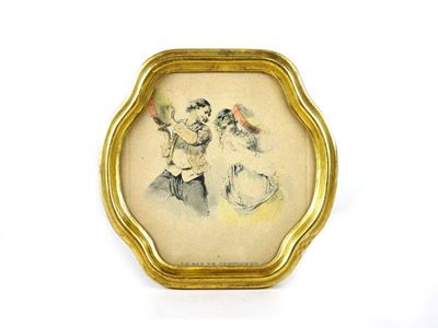 Coppia di Piccole Litografie