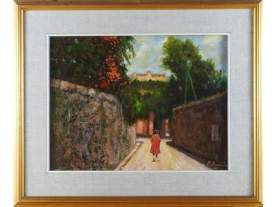 Bambina con Trecce in Via San Leonardo a Firenze 1961