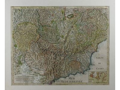 Carta Geografica della Parte Merdionale di Piemonte e Monferrato