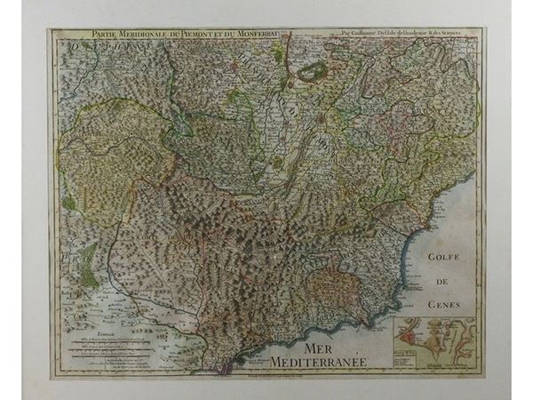 Carta geografica della parte merdionale di Piemonte e Monferrato