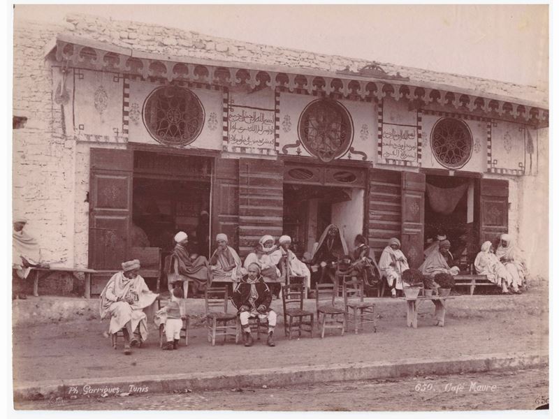 J. Andrè Garrigues - Tunis - Marchands De Poteries e Tunis - Cafè Maure 1890 Circa
